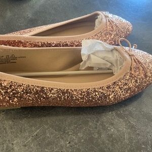 Sequins ballet slip ons